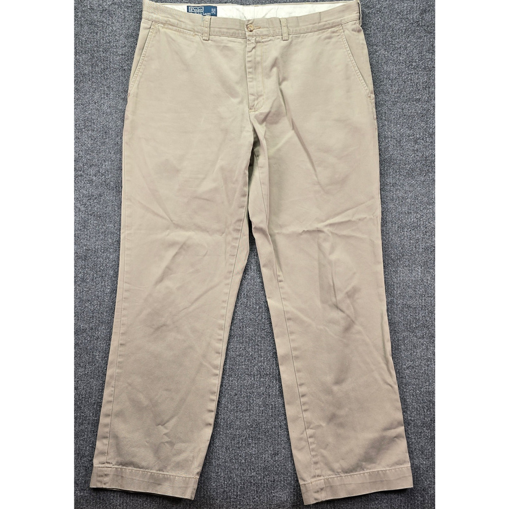 Polo Ralph Lauren Preston Pants Mens 38x32 (38x31) Khaki Pony Straight Leg Chino